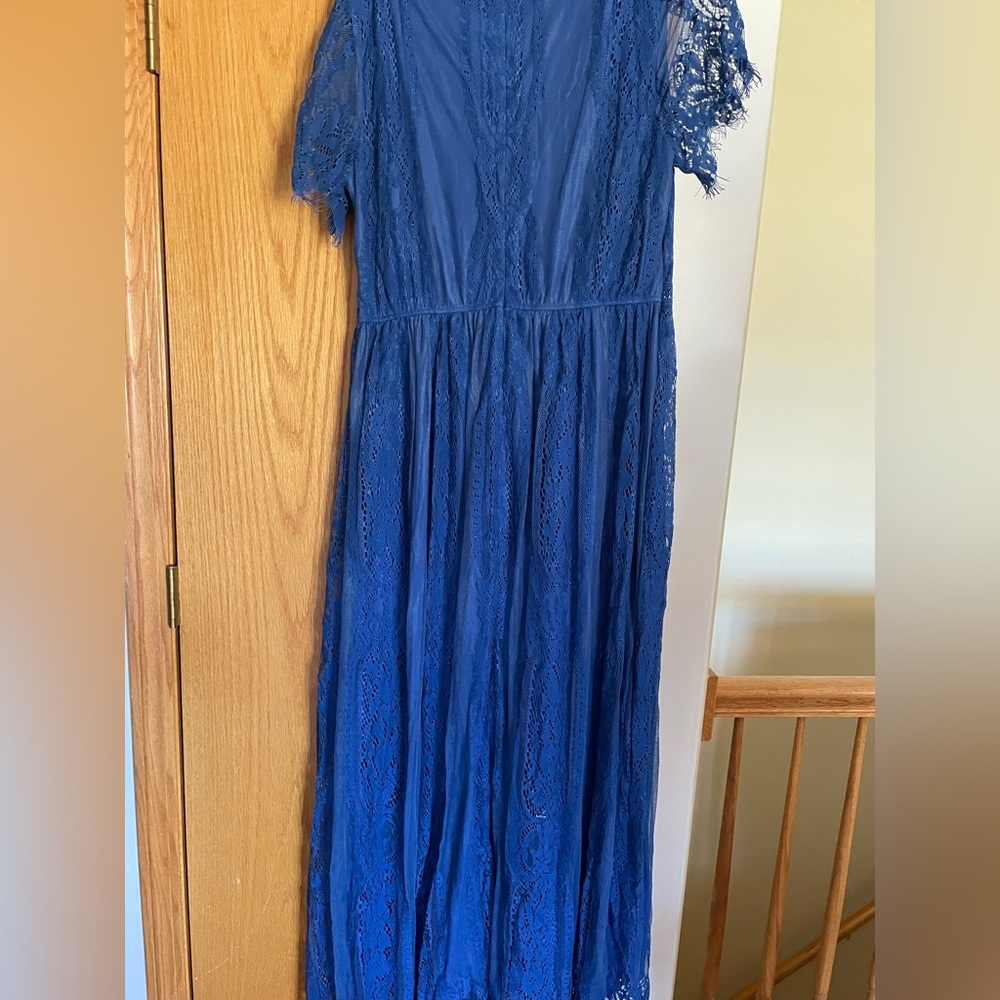 Floor length blue dress from Merokeety. NWT - Picture 2 of 3